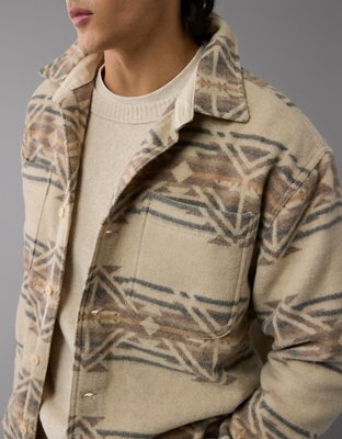 Мужские куртки American Eagle AE Printed Shirt Jacket — фото 6