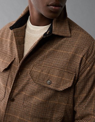 AE Plaid Shirt Jacket