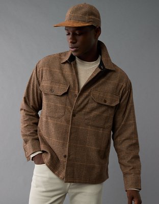 Мужские топы American Eagle AE Plaid Overshirt — фото 5