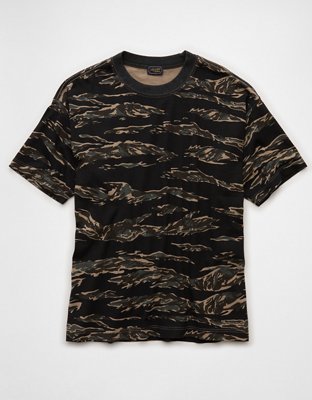 T-shirt camouflage surdimensionné poids lourd Luxe décontracté AE