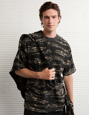 AE Laidback Luxe Heavyweight Oversized Camo T-Shirt