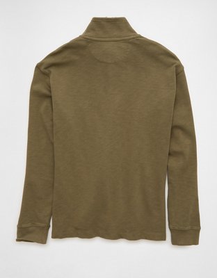 AE Boxy Long-Sleeve Mock Neck Shirt