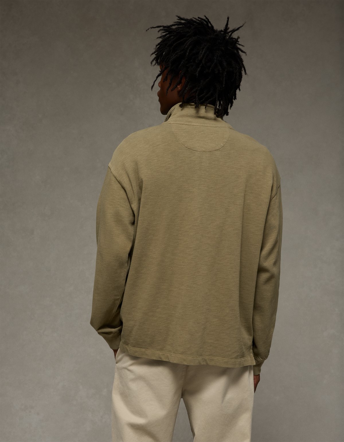 AE Boxy Long-Sleeve Mock Neck Shirt - image 2