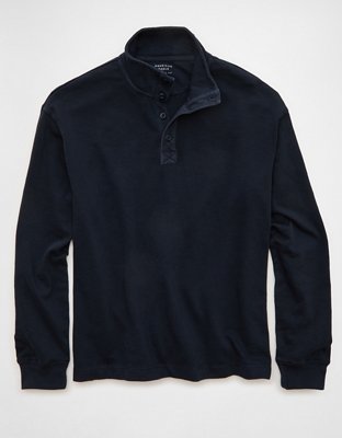 AE Boxy Long-Sleeve Mock Neck Shirt