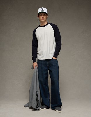 AE Boxy Long-Sleeve Baseball T-Shirt