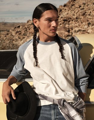 AE Boxy Long-Sleeve Baseball T-Shirt