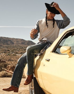 AE Boxy Long-Sleeve Baseball T-Shirt