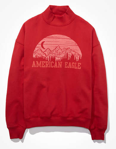 AE Graphic Mock Neck Sweatshirt