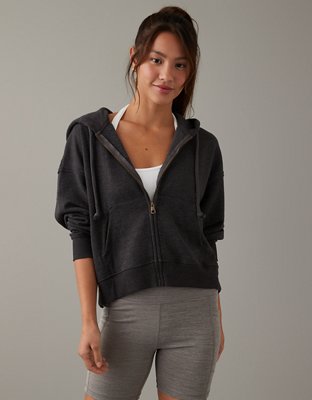 Zip through hot sale hoodie womens