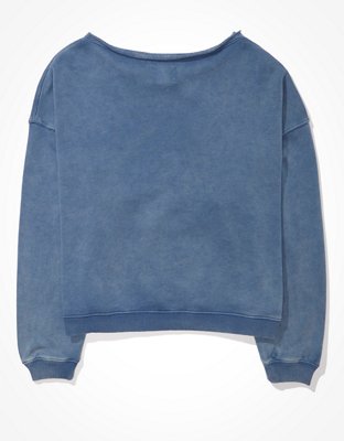 Женские худи American Eagle AE Oversized Fleece Graphic Crew Neck Sweatshirt — фото 4