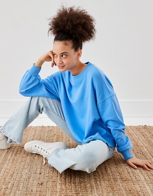 Bright cheap blue sweatshirt