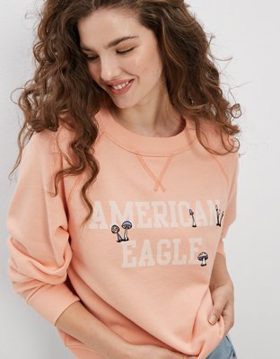 Women's White American University Eagles End Zone Long Sleeve T-Shirt