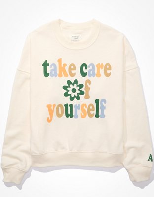 AE Velvet Graphic Crew Neck Sweatshirt