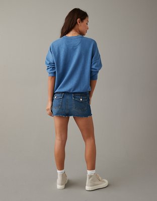 AE Velvet Graphic Crew Neck Sweatshirt