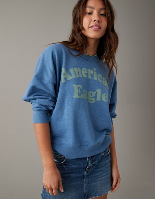 American eagle blue outlet sweatshirt