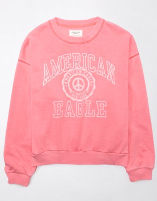 American eagle pink sweatshirt sale