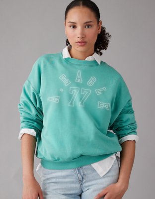 Green graphic online sweatshirt