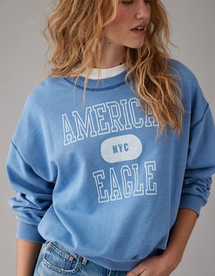 Blue graphic online sweatshirt