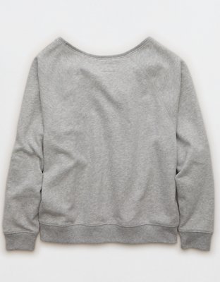 AE Off The Shoulder Sweatshirt | American Eagle