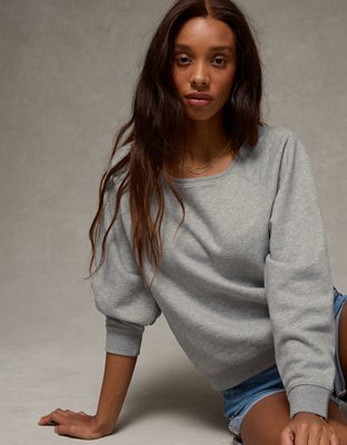 AE Off The Shoulder Sweatshirt | American Eagle