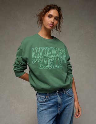 AE Funday Crew Neck Sweatshirt | American Eagle
