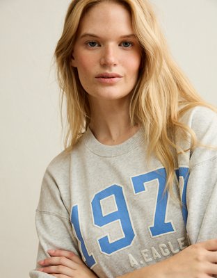 AE Graphic Crew Neck Sweatshirt | American Eagle