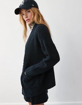 Black 2025 slouchy cardigan