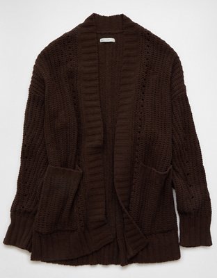 AE Chenille Cardigan Sweater | American Eagle