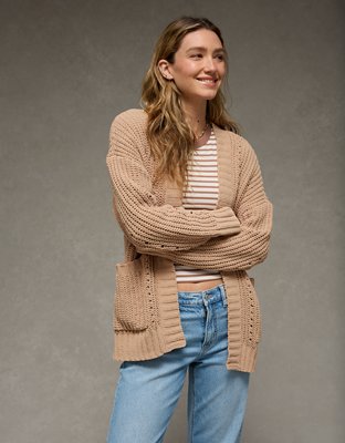 AE Chenille Cardigan Sweater | American Eagle