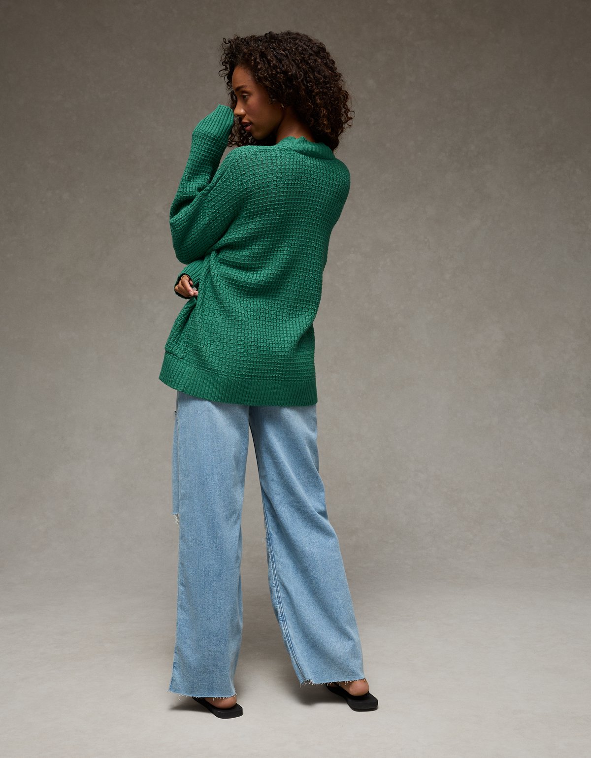 AE Open-Front Cardigan Sweater - image 2