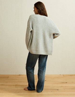 AE Whoa So Soft Shaker Stitch Cardigan Sweater