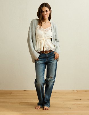 AE Whoa So Soft Shaker Stitch Cardigan Sweater