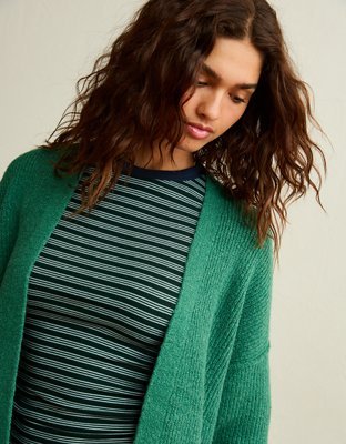 AE Whoa So Soft Shaker Stitch Cardigan Sweater