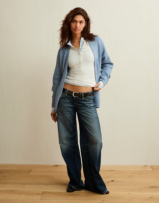 AE Whoa So Soft Shaker Stitch Cardigan Sweater