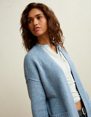 AE Whoa So Soft Shaker Stitch Cardigan Sweater