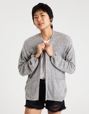 AE SOFT & SEXY PLUSH BALLOON SLEEVE CARDIGAN | AE