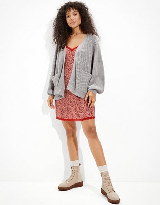 ae oversized chenille cardigan