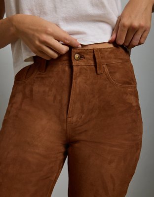 AE77 Suede Cropped Bootcut Pant