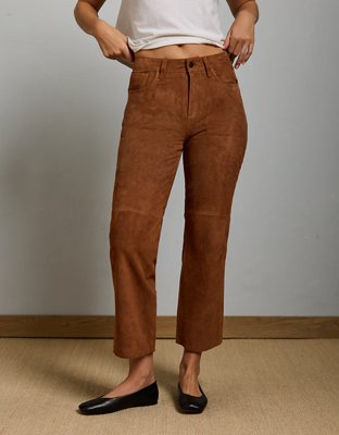 AE77 Suede Cropped Bootcut Pant