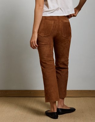 AE77 Suede Cropped Bootcut Pant