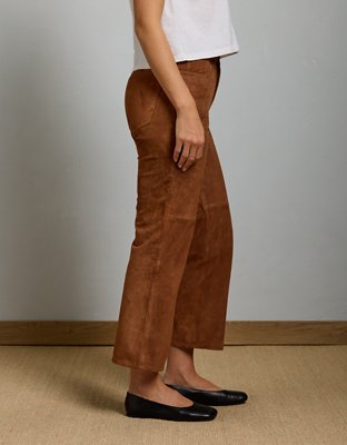 AE77 Suede Cropped Bootcut Pant