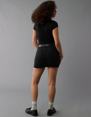 AE Next Level Curvy High-Waisted Denim Mini Skirt