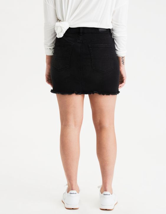 AE Ne(x)t Level Curvy High-Waisted Denim Mini Skirt