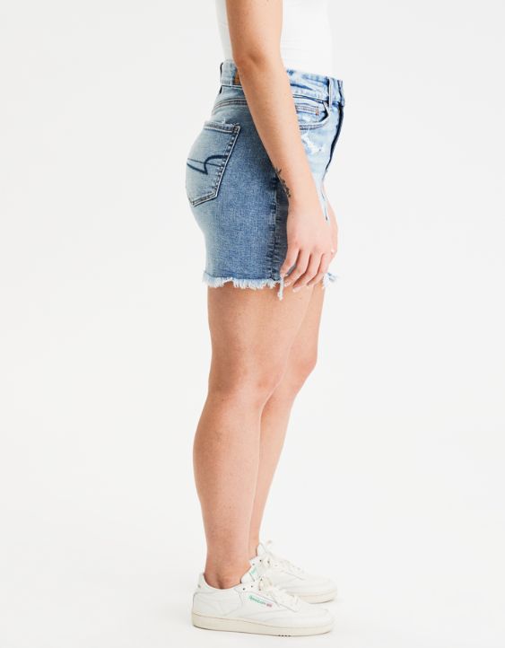 AE Curvy High-Waisted Denim Mini Skirt