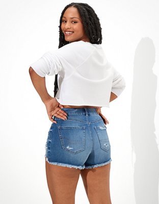 AE Dream Curvy Denim Midi Short | American Eagle