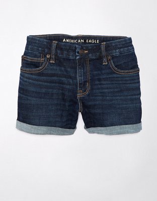 Seriously Stretchy High-Rise Denim Midi Shorts in 2024