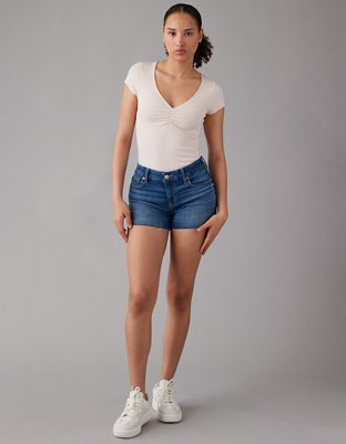 Curvy shorts hot sale denim