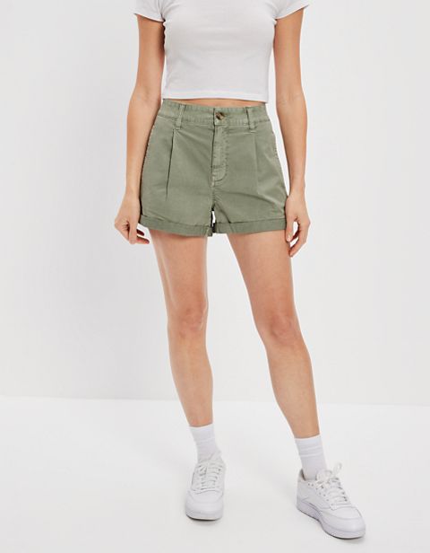Женские брюки American Eagle AE Stretch Twill Highest Waist Baggy Midi Short