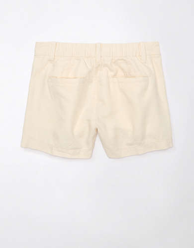 AE Linen-Blend High-Waisted Trouser Short
