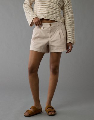 AE 6" Stretch High-Waisted Pleated Trouser Short